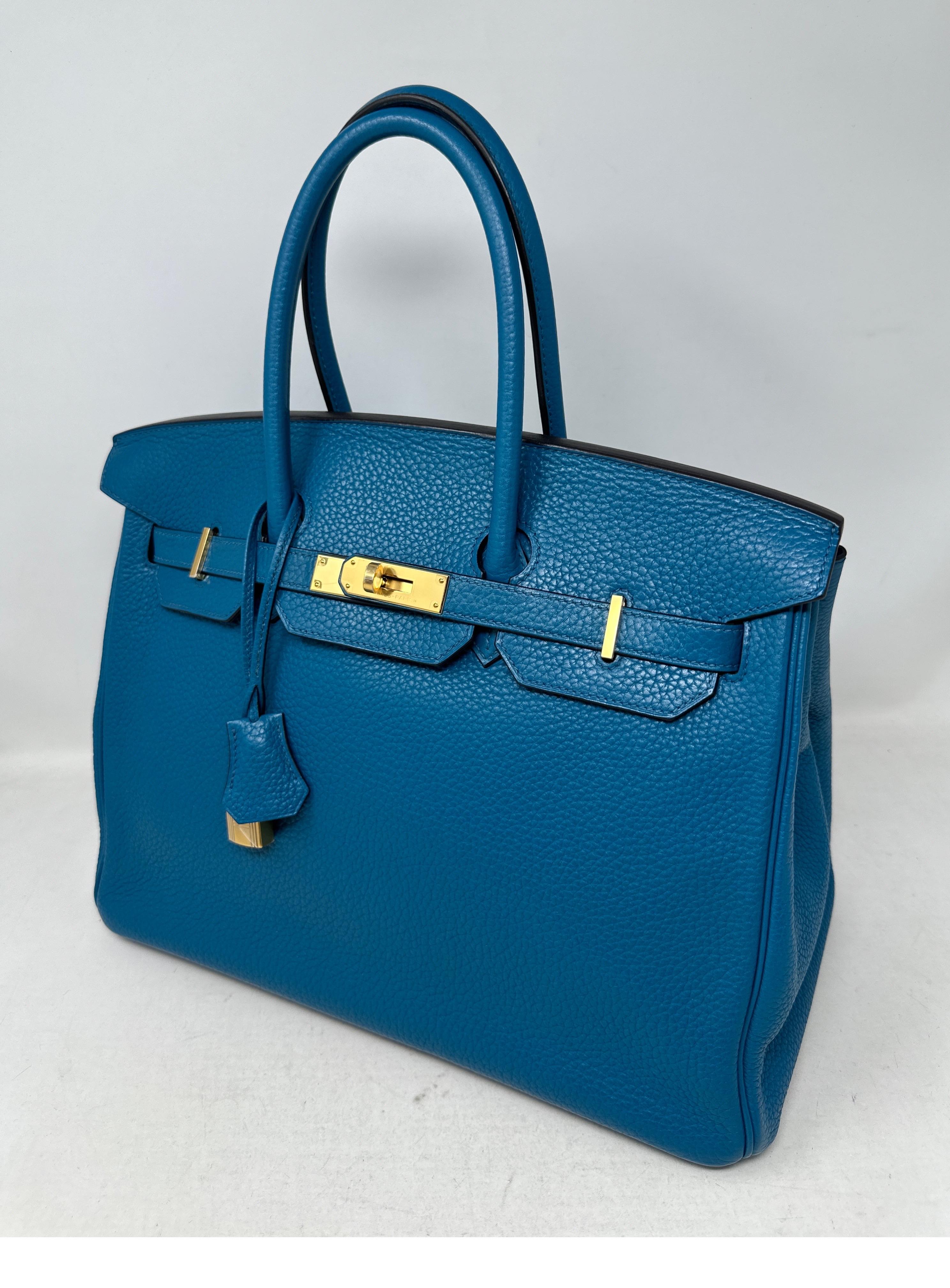 Hermes Turquoise Birkin 35 Bag 9
