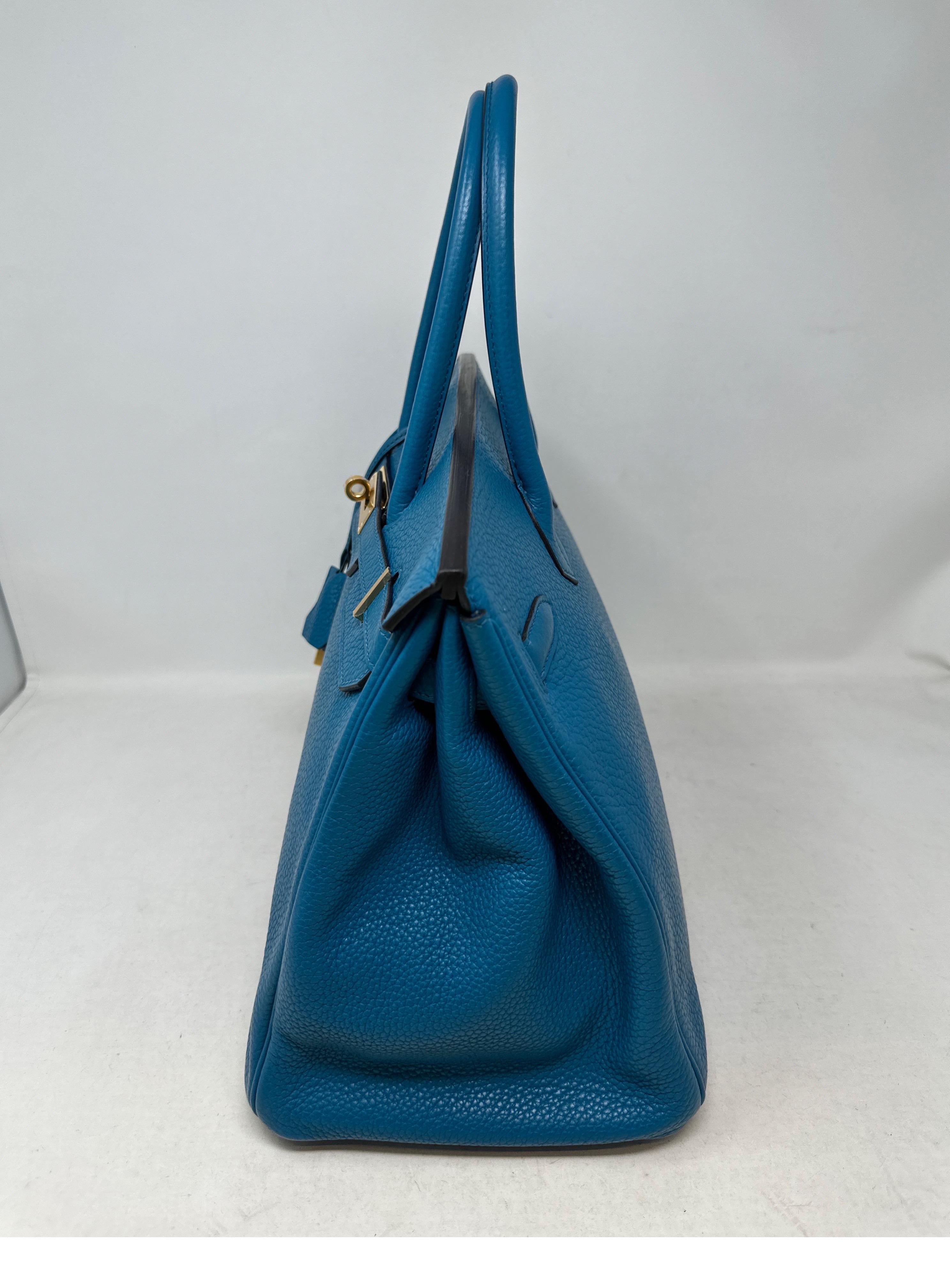 Hermes Turquoise Birkin 35 Bag 11