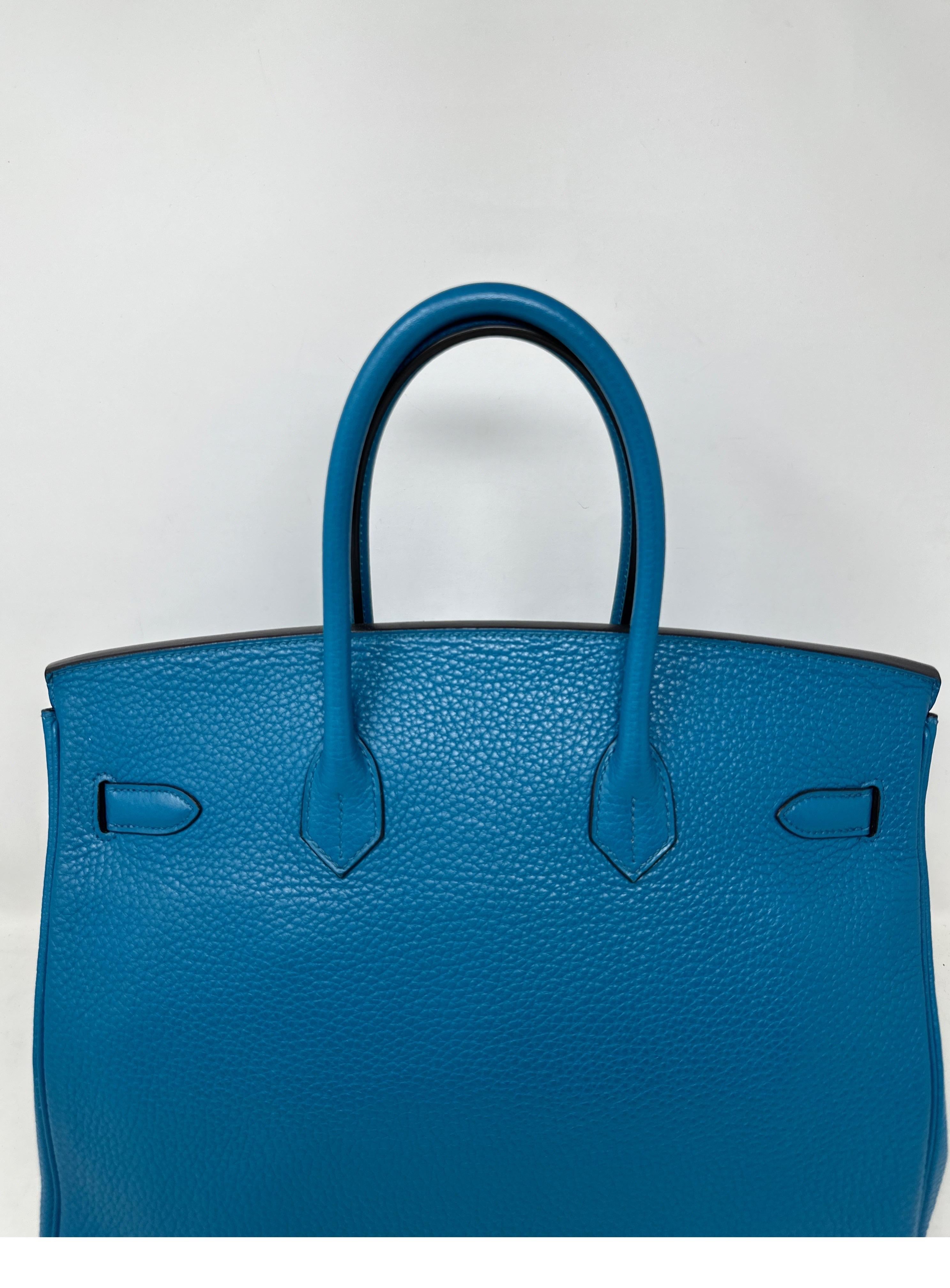 Hermes Turquoise Birkin 35 Bag 13