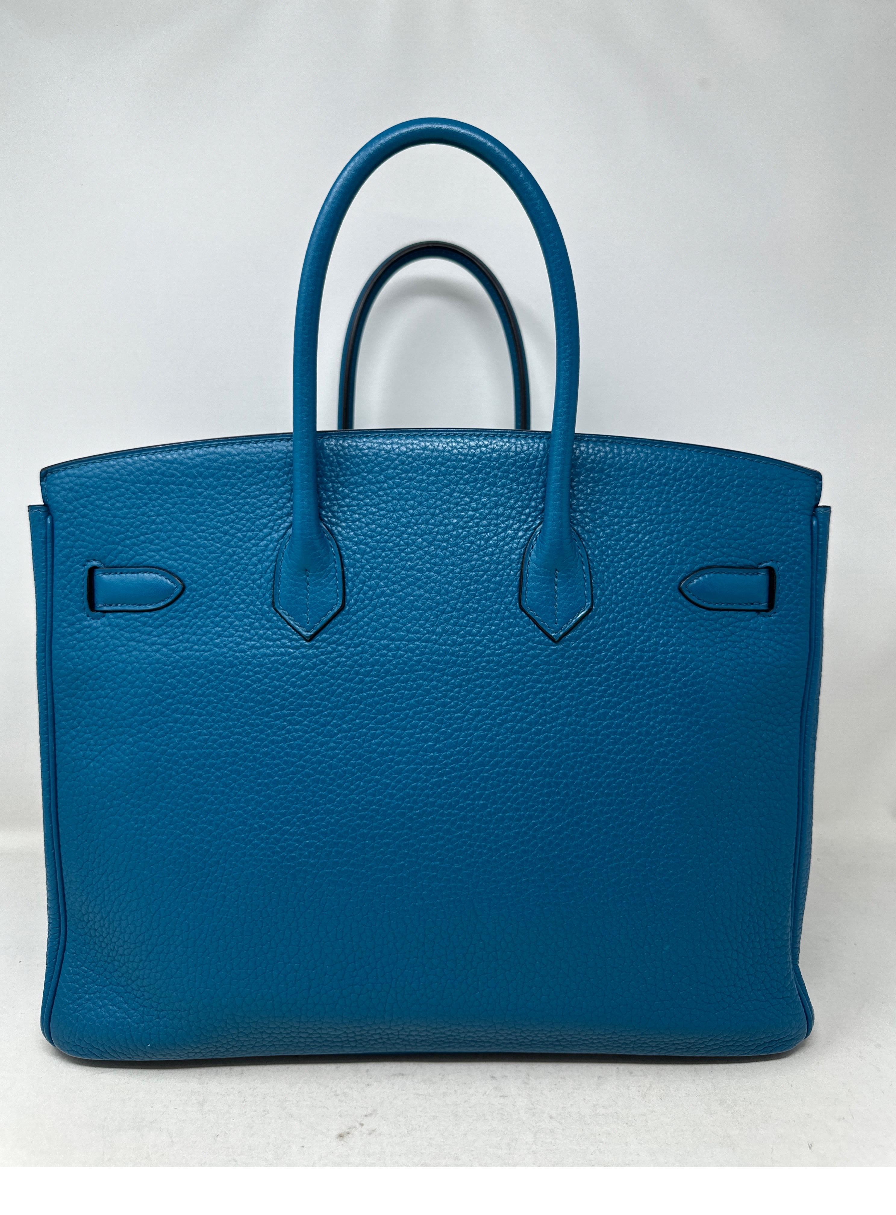 Hermes Turquoise Birkin 35 Bag 1