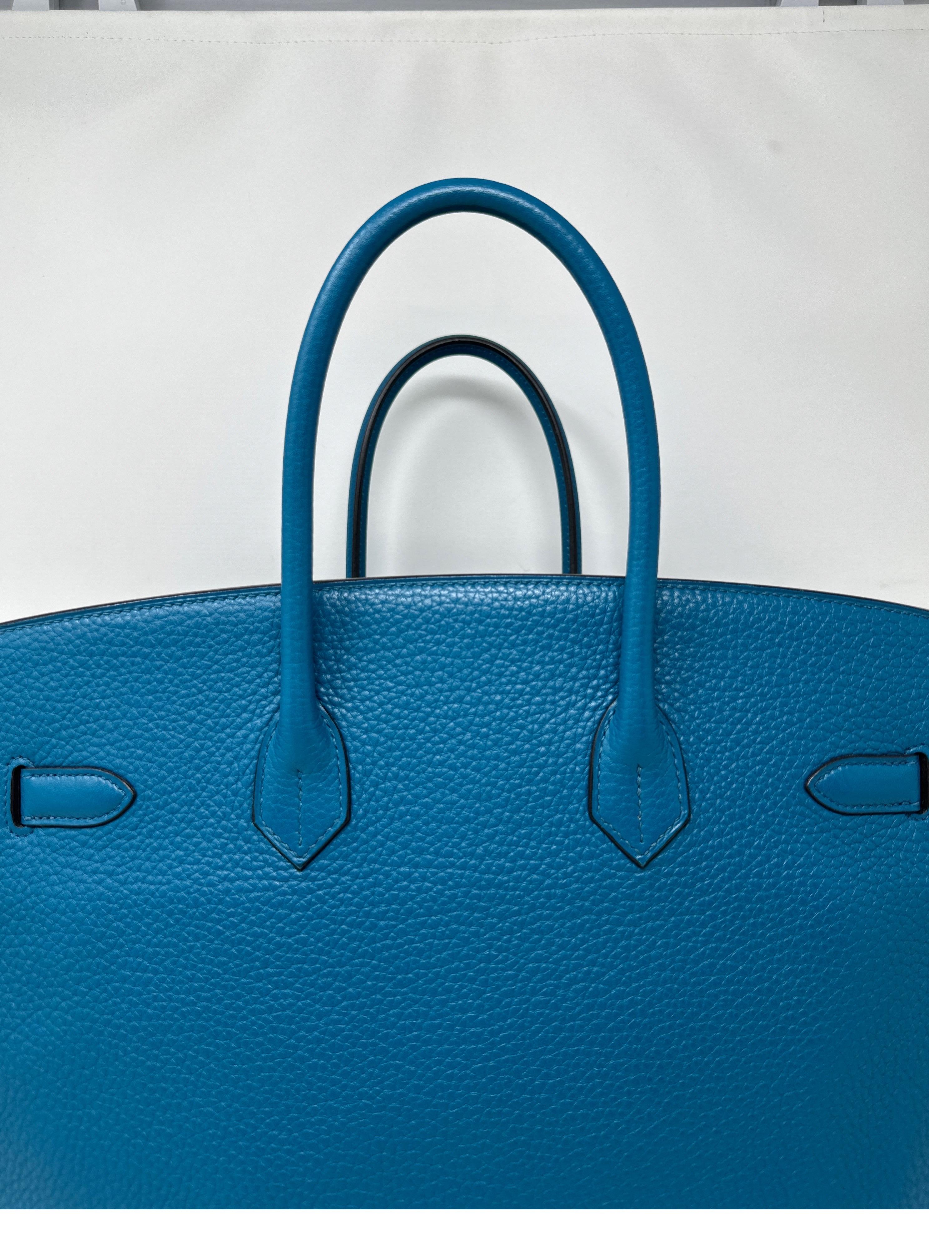 Hermes Turquoise Birkin 35 Bag 2