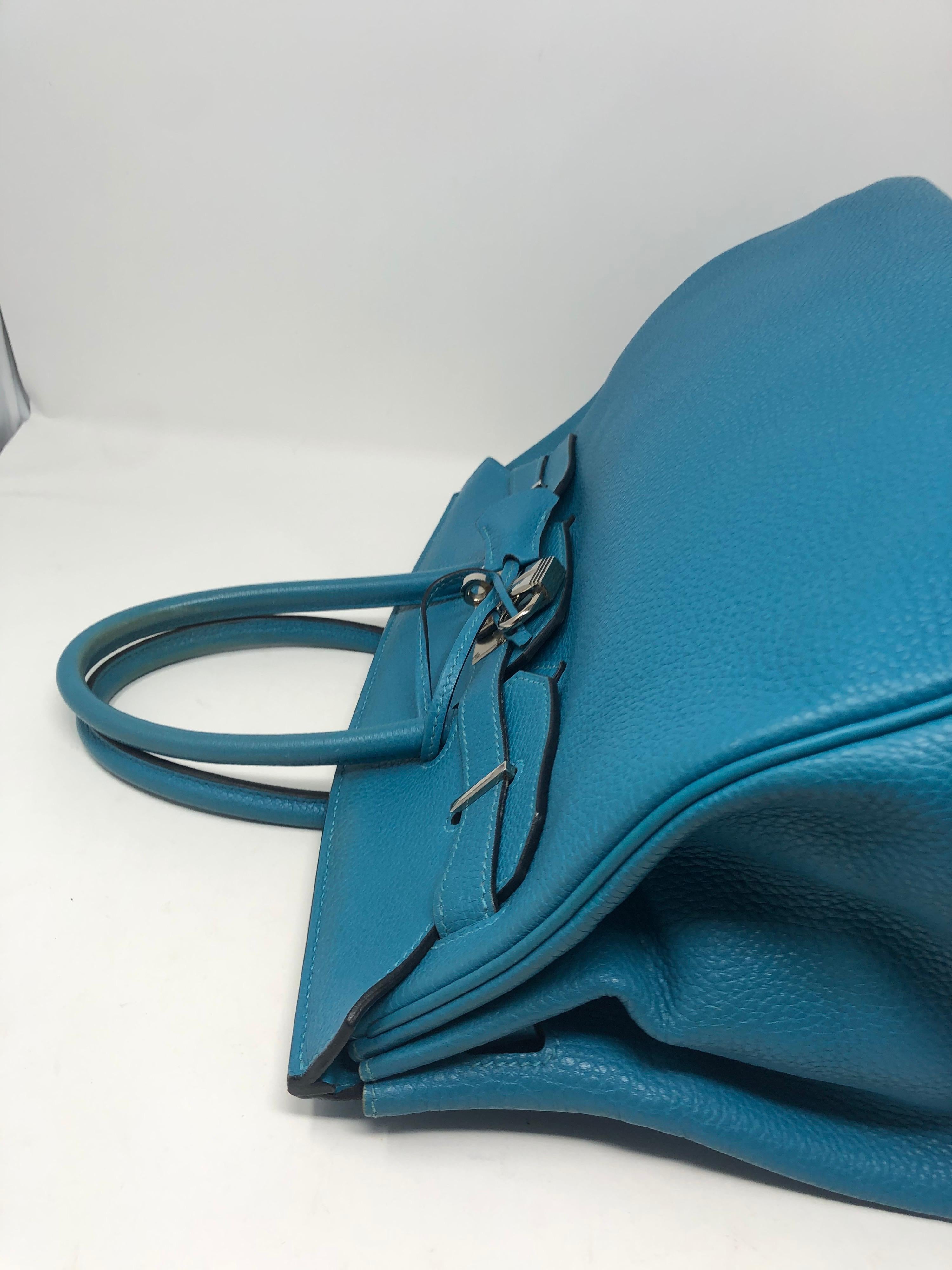 Hermes Turquoise Birkin 35 5