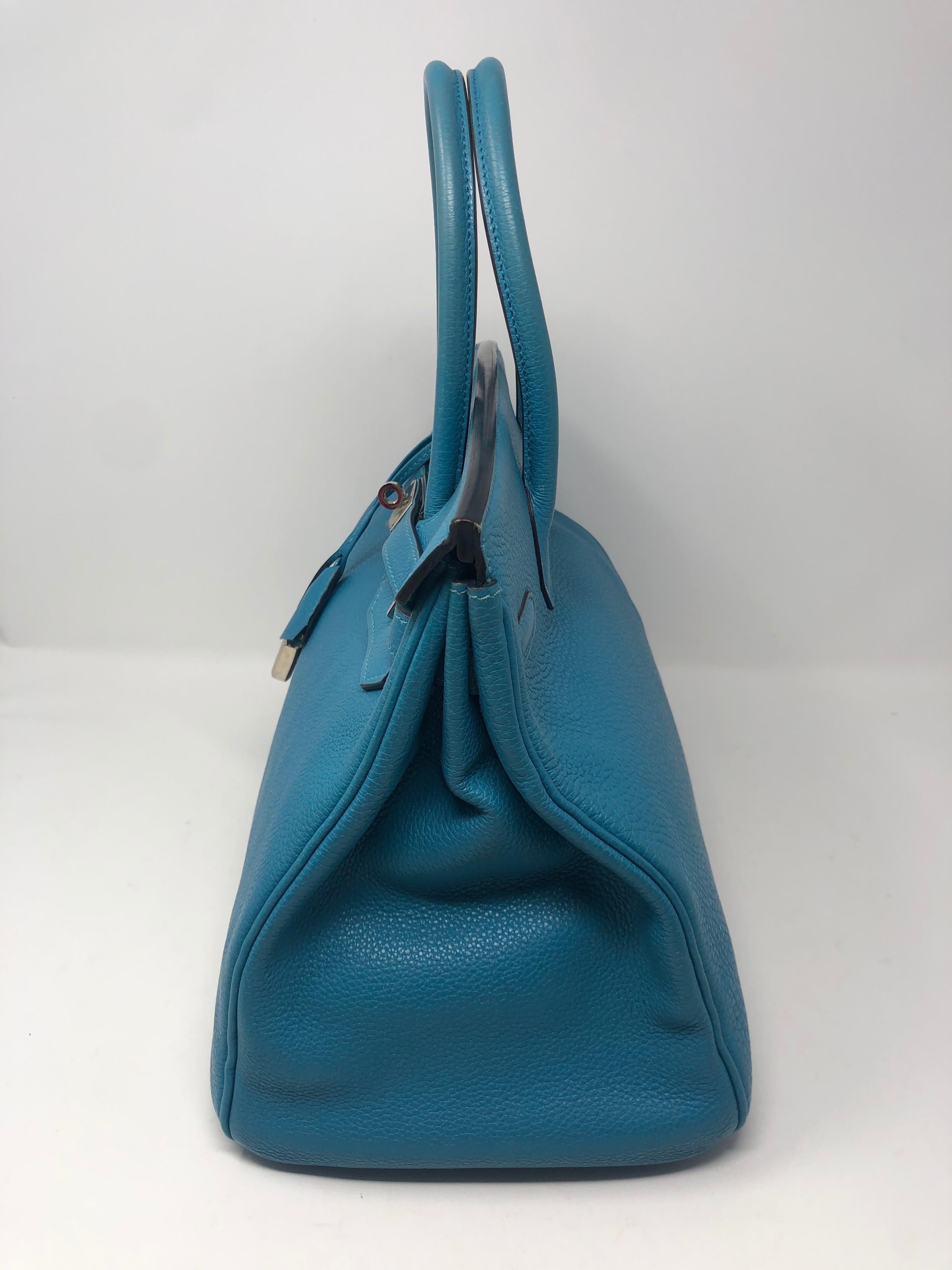Blue Hermes Turquoise Birkin 35