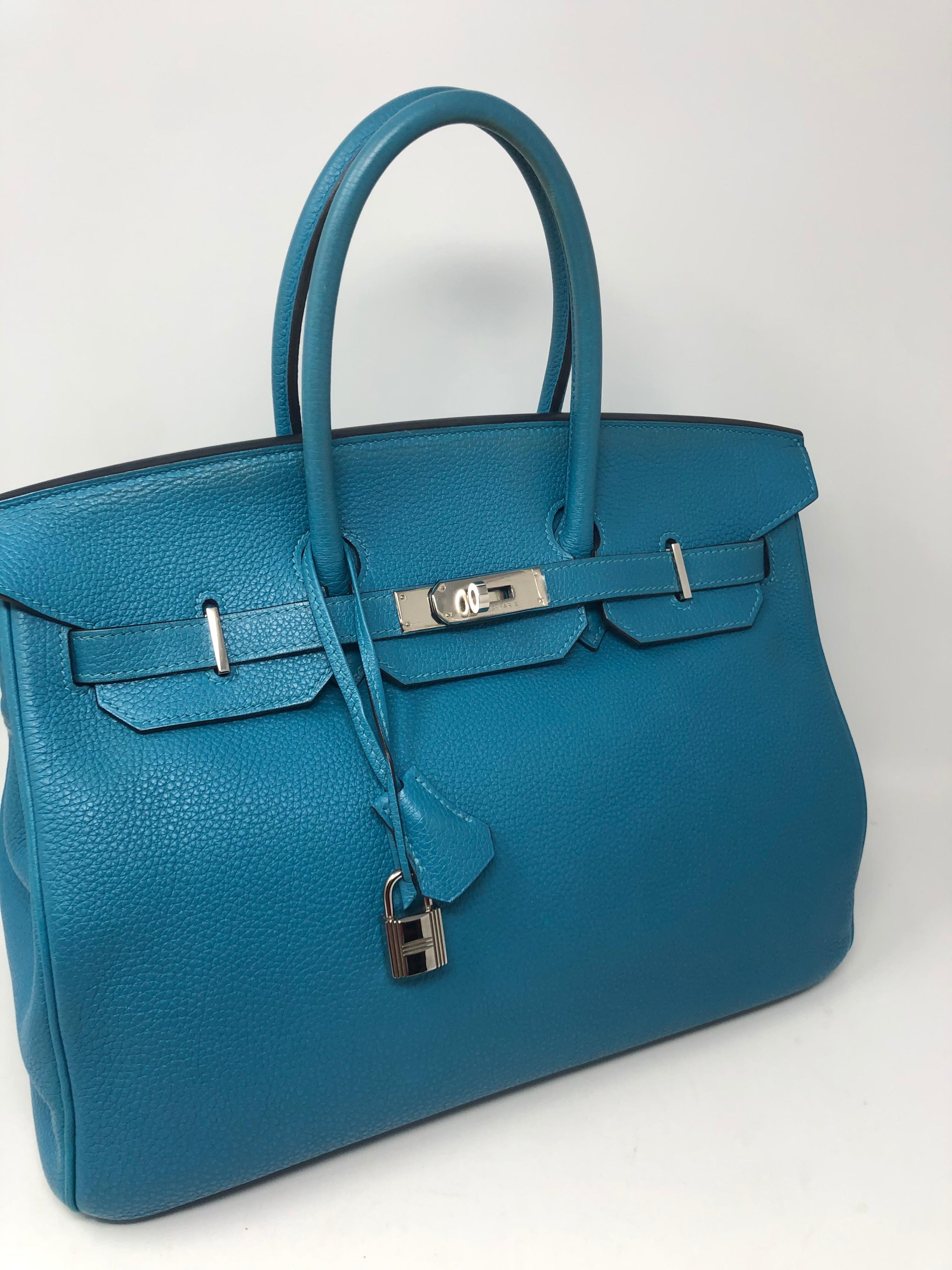 Women's or Men's Hermes Turquoise Birkin 35