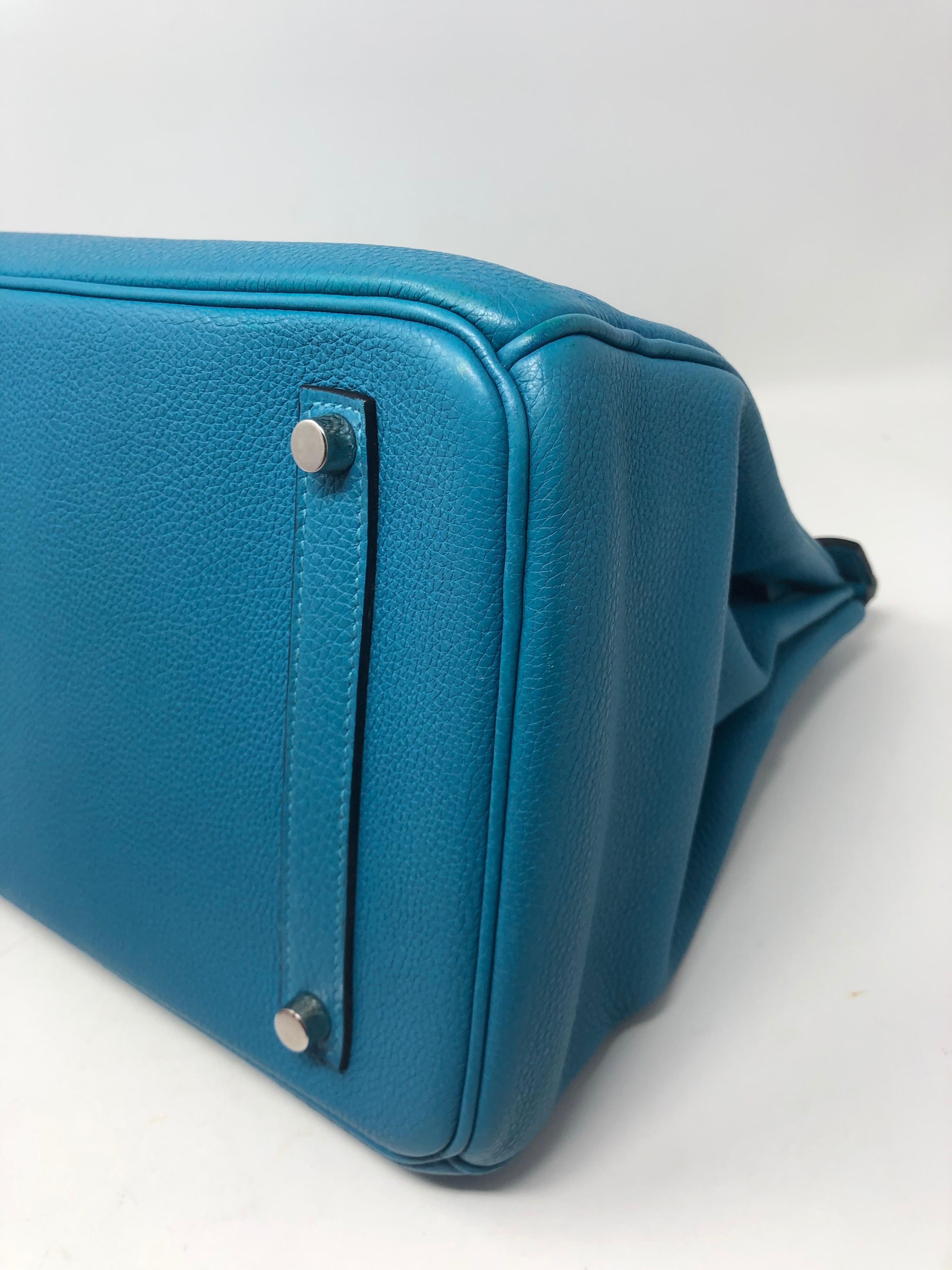 Hermes Turquoise Birkin 35 3