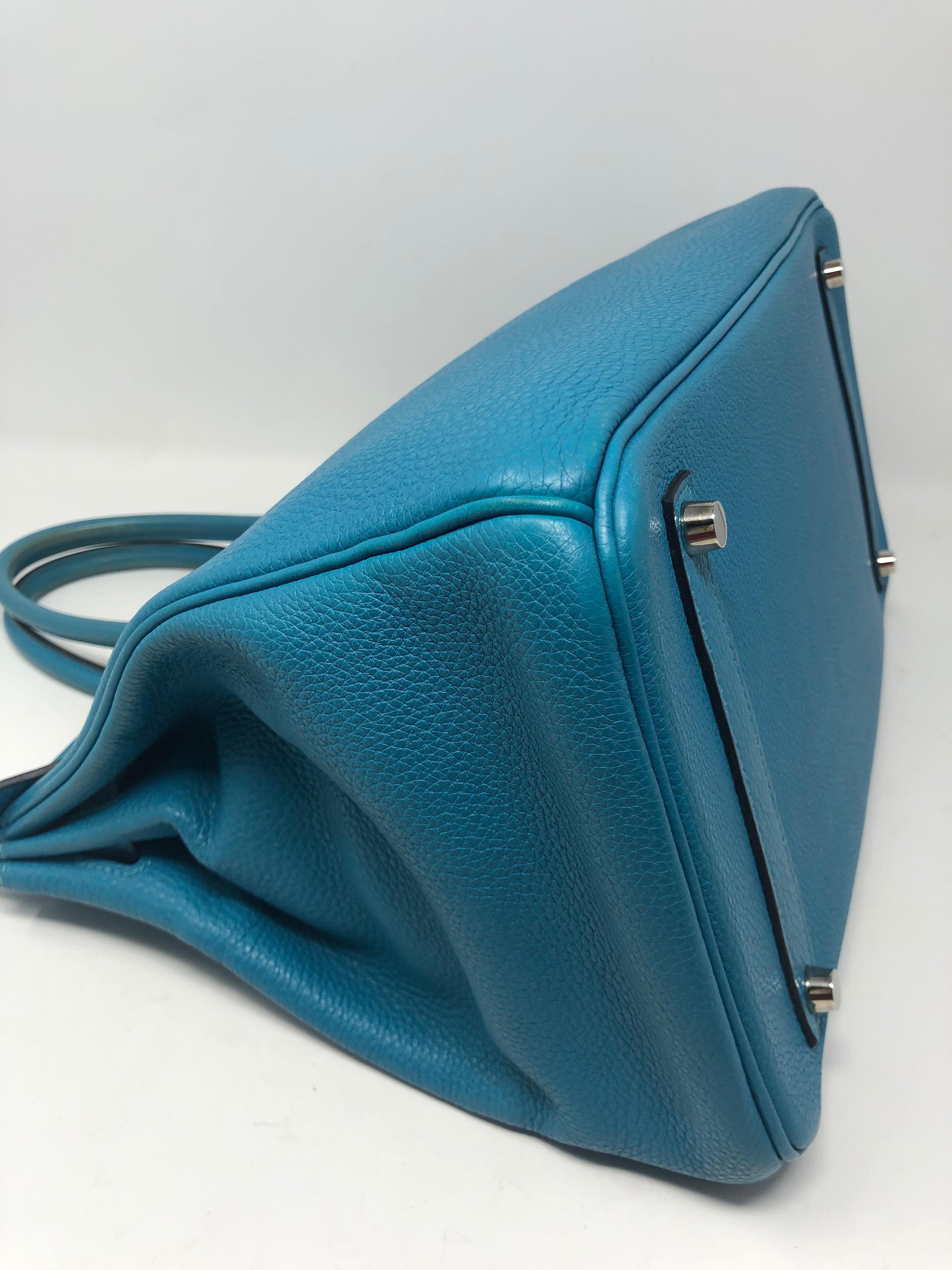 Hermes Turquoise Birkin 35 4