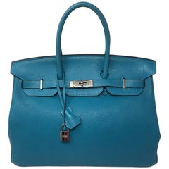 Hermes Turquoise Birkin 35 