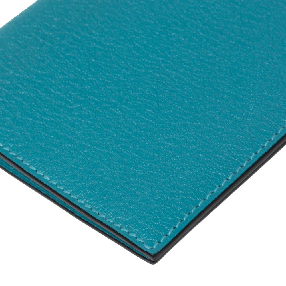 Hermes Turquoise Chevre Mysore Leather Vision II Agenda Cover 5