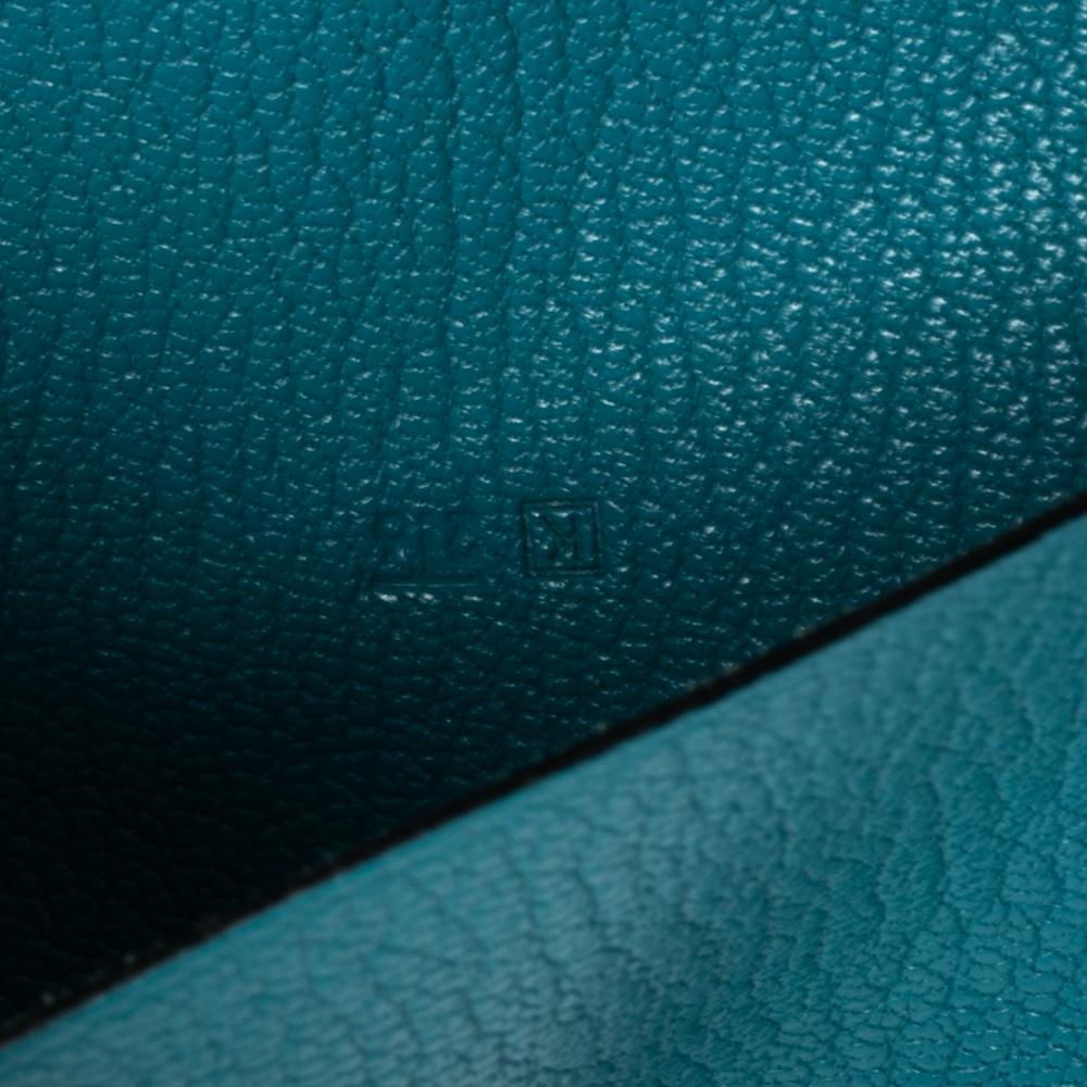 Hermes Turquoise Chevre Mysore Leather Vision II Agenda Cover 1