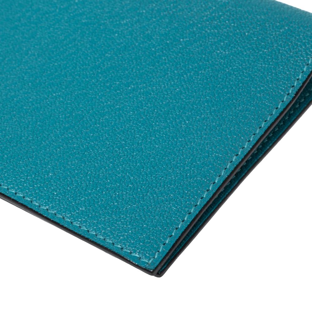 Hermes Turquoise Chevre Mysore Leather Vision II Agenda Cover 3