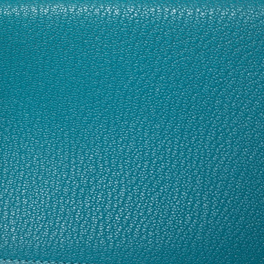 Hermes Turquoise Chevre Mysore Leather Vision II Agenda Cover 4