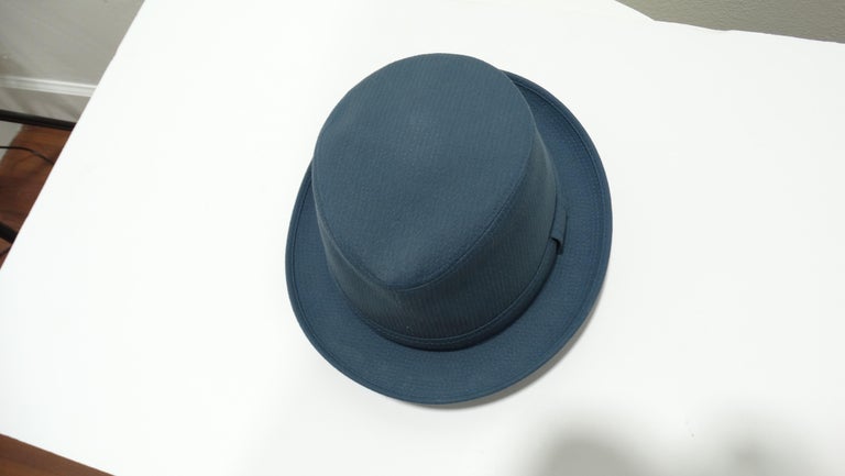 Women's or Men's Hermes Turquoise Fedora Hat For Sale