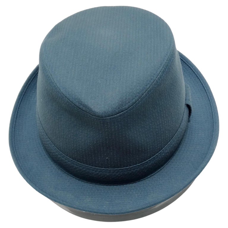 Hermes Turquoise Fedora Hat For Sale