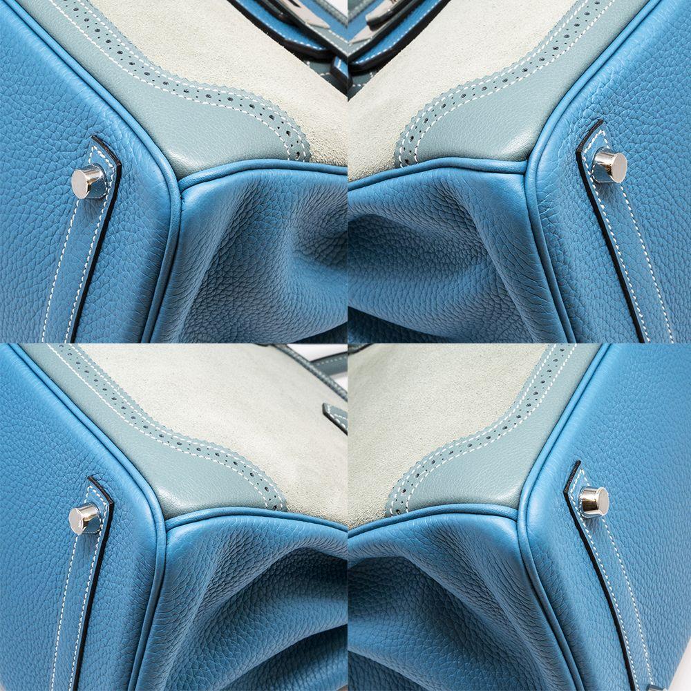 Hermes Turquoise Ghillies 30cm Birkin Bag In Excellent Condition In London, GB