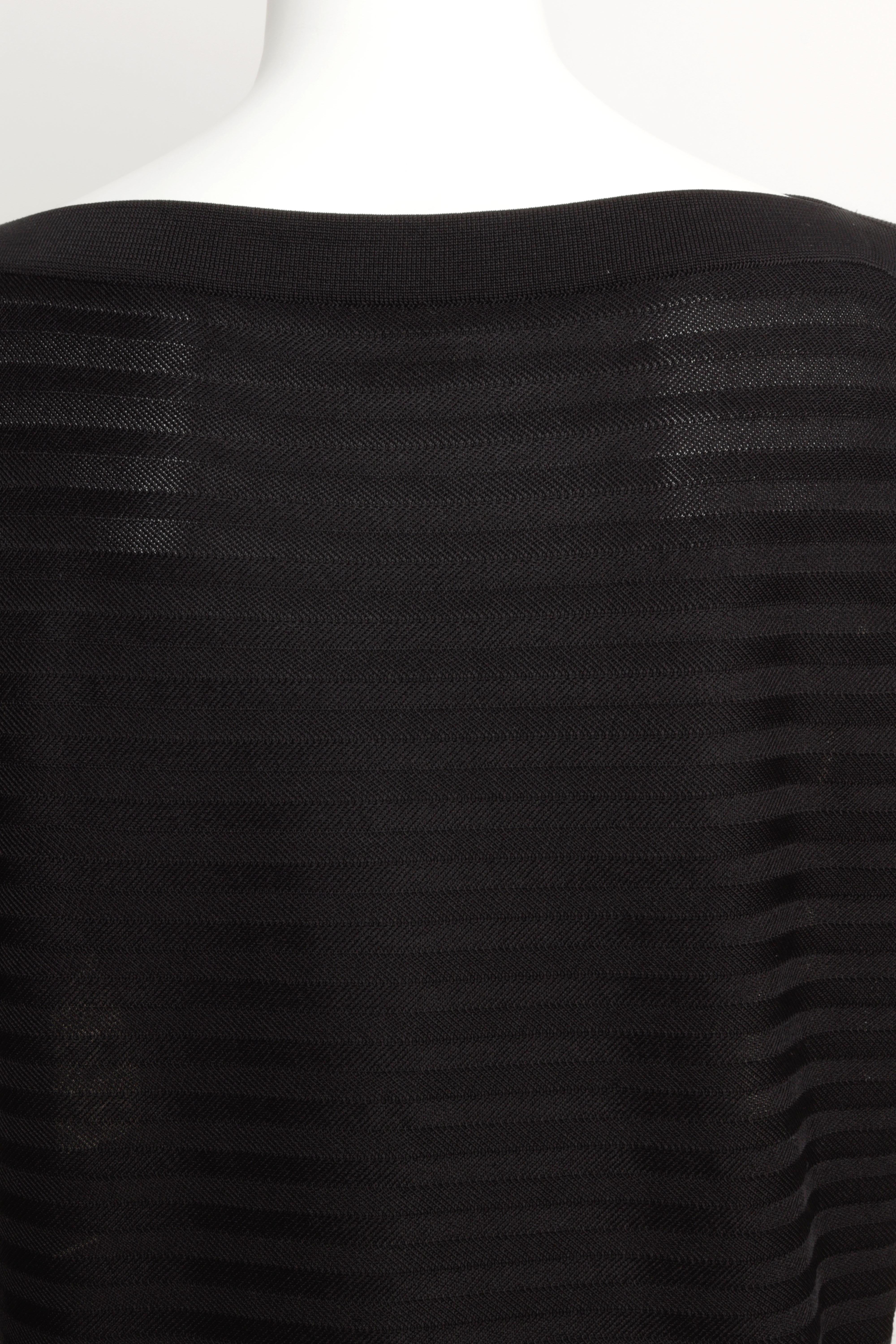 Hermes Twillaine - Top blouse à manches courtes en soie noire imprimée et maille de soie en vente 4