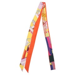 Hermès Twillon Silk Multicolor Orange