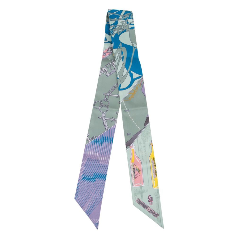 Gray Hermes Twilly Caleche, Mors et Bouteilles Set of 2 New