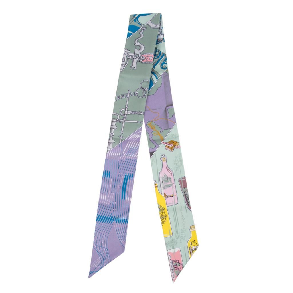 Hermes Twilly Caleche, Mors et Bouteilles Set of 2 New In New Condition In Miami, FL