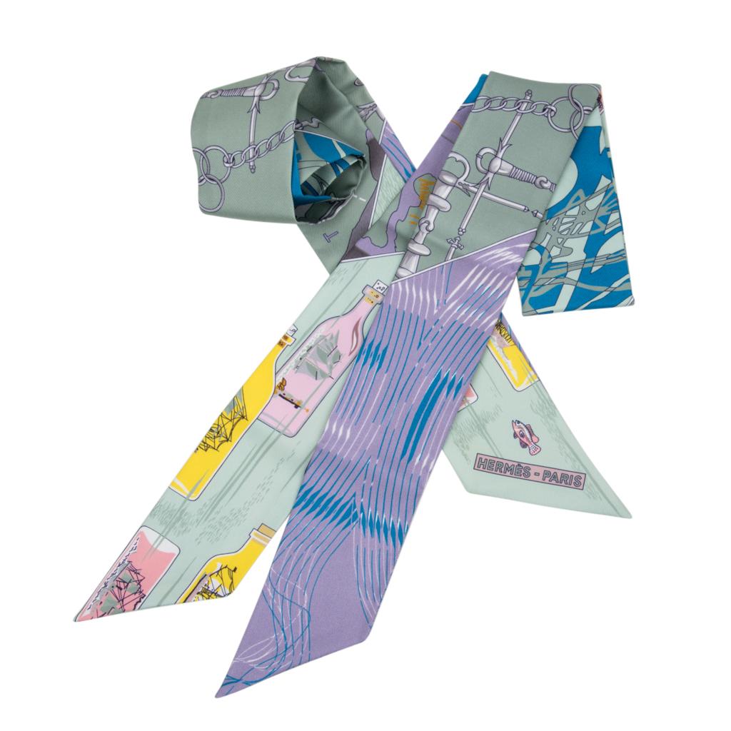 Hermes Twilly Caleche, Mors et Bouteilles Set of 2 New 1