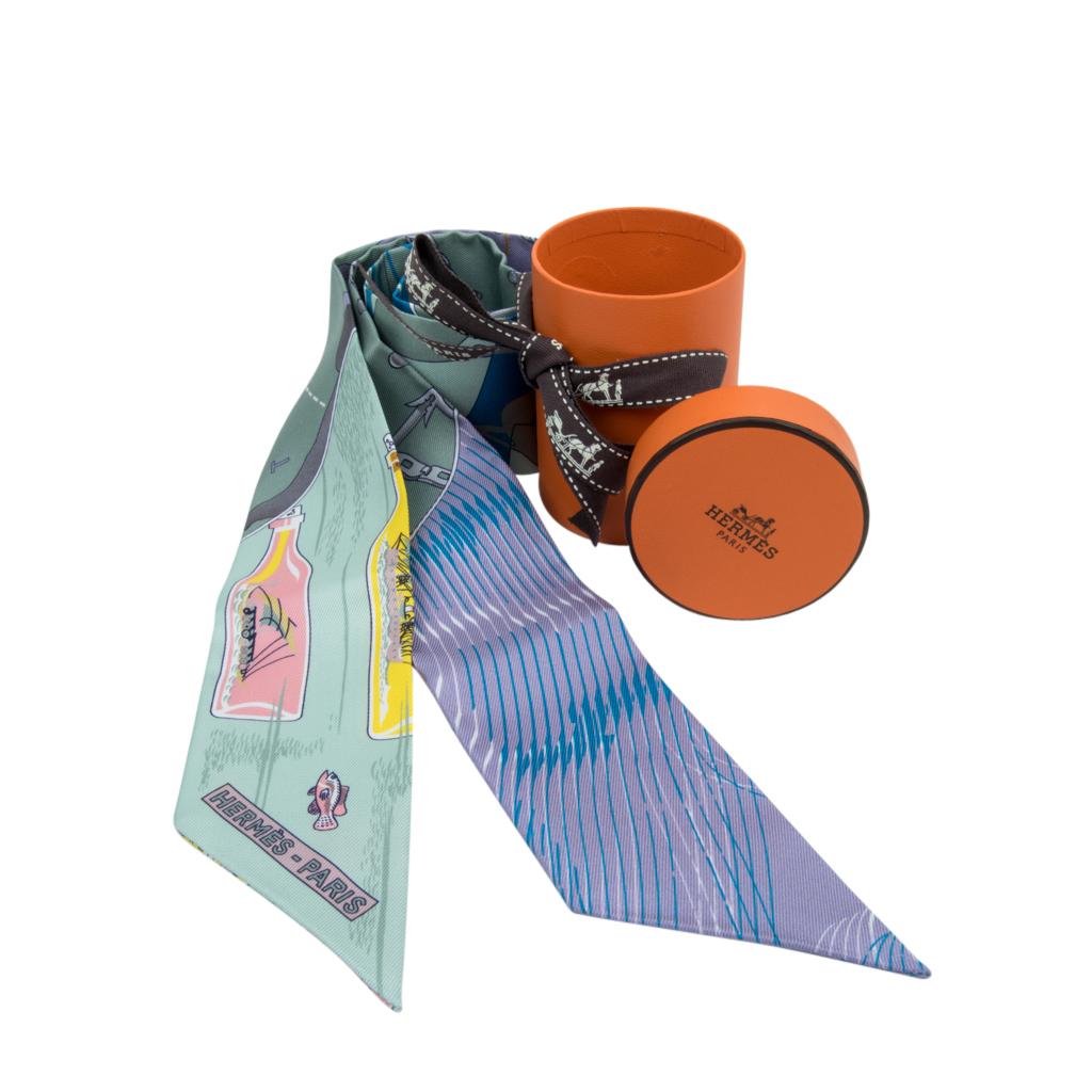 Hermes Twilly Caleche, Mors et Bouteilles Set of 2 New 2