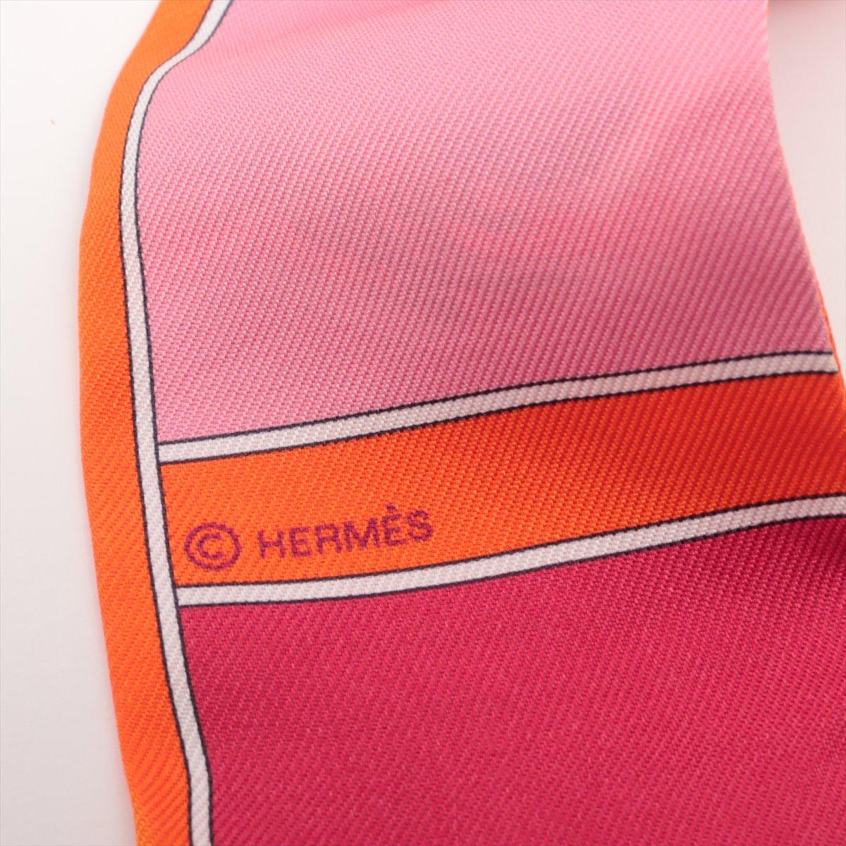 Hermès Twilly Camails Silk Multicolor In Good Condition For Sale In Humacao, PR