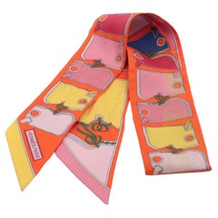 Hermès Twilly Camails Soie Multicolore