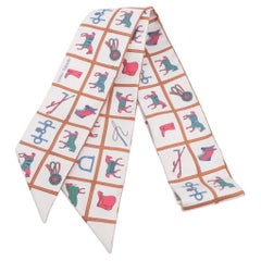 Hermès Twilly Couvertures et Tenues de Jour Horse White
