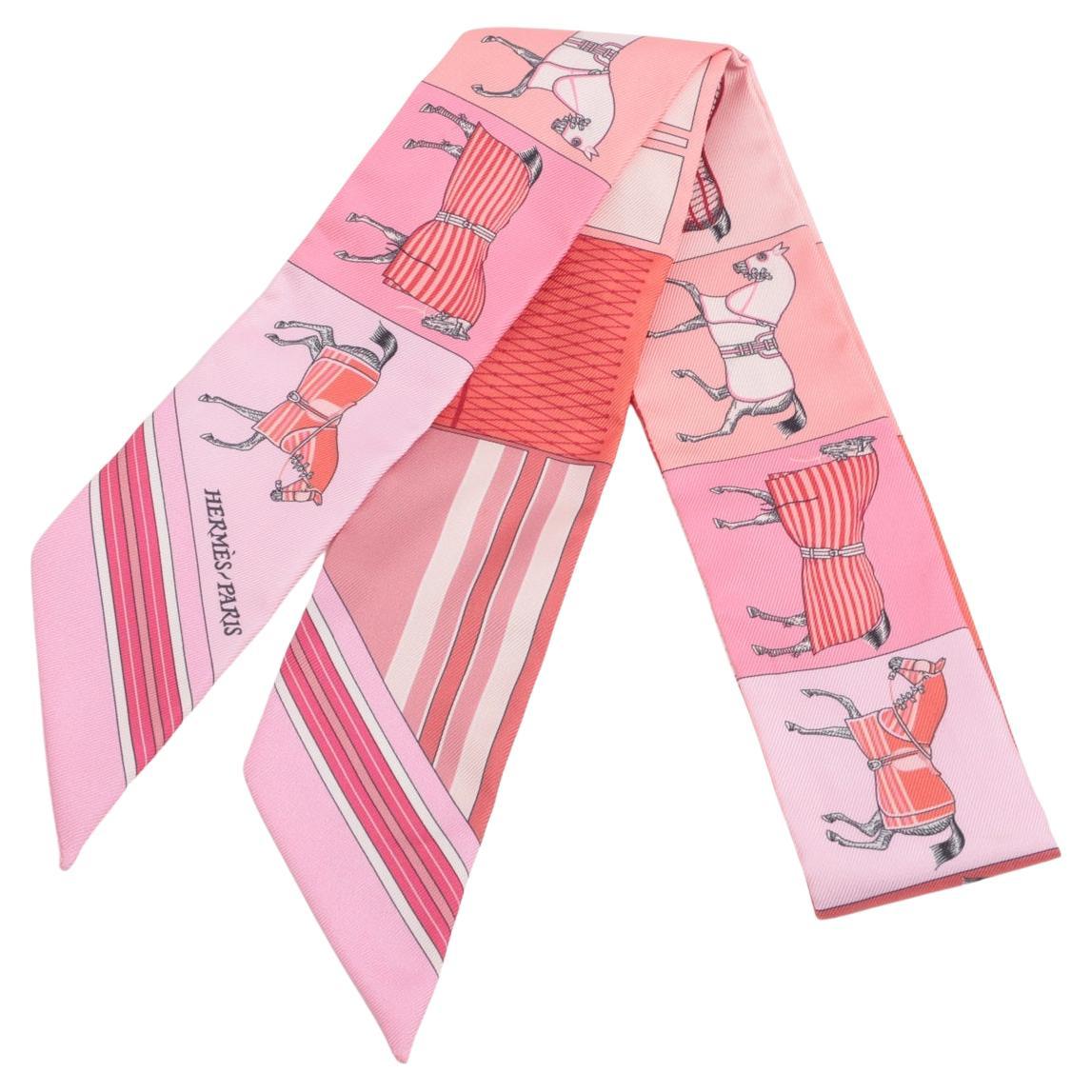 Hermès Twilly Couvertures Nouvelles New Blanket Horse Pink For Sale
