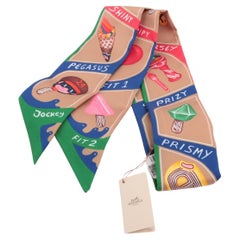 Hermès Twilly Lustige Eiscreme Seide Beige