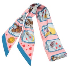 Hermès Twilly Hermès Story Silk Pink x Blue