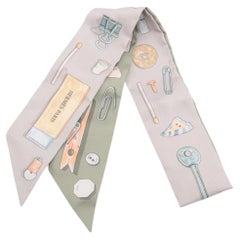 Hermès Twilly In The Pocket Silk Green