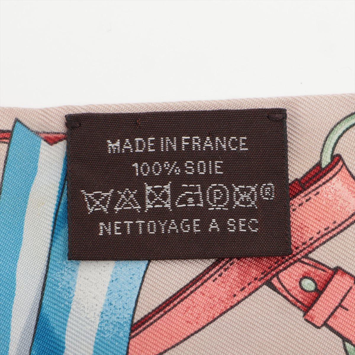  Ruban de saut Hermès Twilly Soie Beige×Pink Pour femmes 