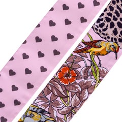 Hermes Twilly Dschungel Liebe Liebe Rose blass / Etoupe Neu w/Kasten