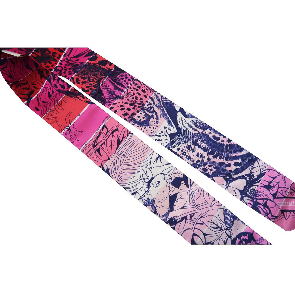 Hermes Twilly Jungle Love Rainbow Rose Vif Encre Set of 2 1