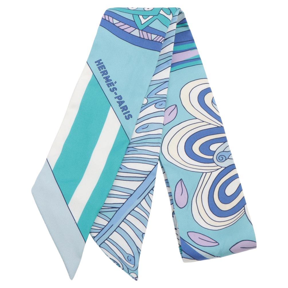 Hermès Twilly Le Jardin De La Maharani Cyan For Sale