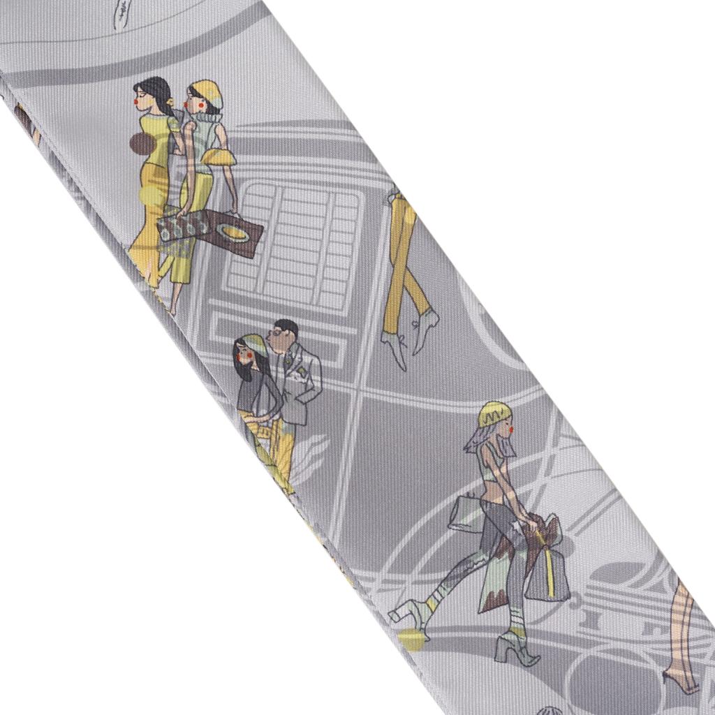 Grigio Hermes Twilly Ex-Libris Les Parisiennes Gris Perle / Juan Soufre Set da 2