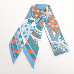 Hermès Twilly Les Murmures de la Foret Silk Blue Jean