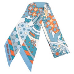 Hermès Twilly Les Murmures de la Foret Silk Blue Jean