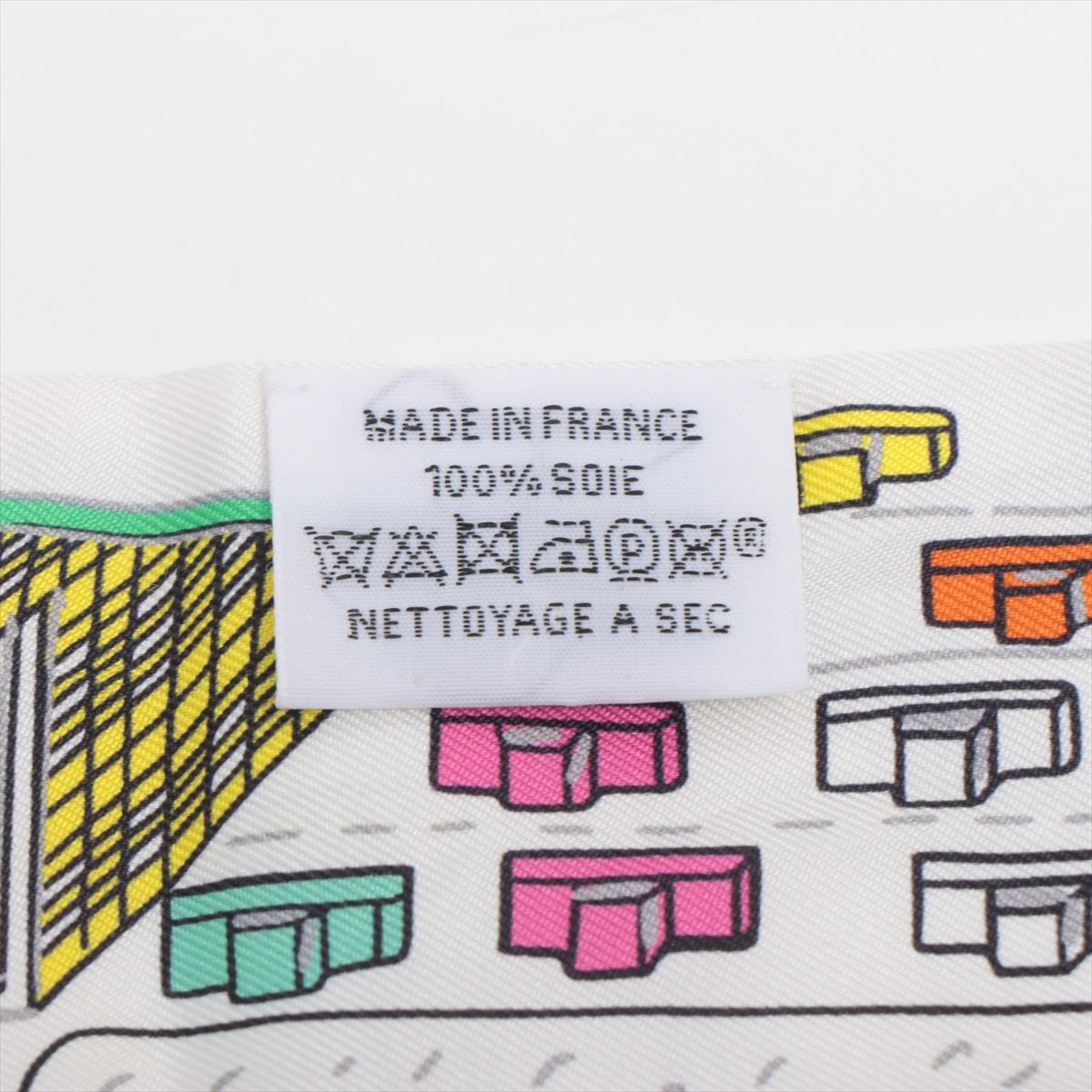 Hermès Twilly Pantin City Silk White In Good Condition For Sale In Humacao, PR