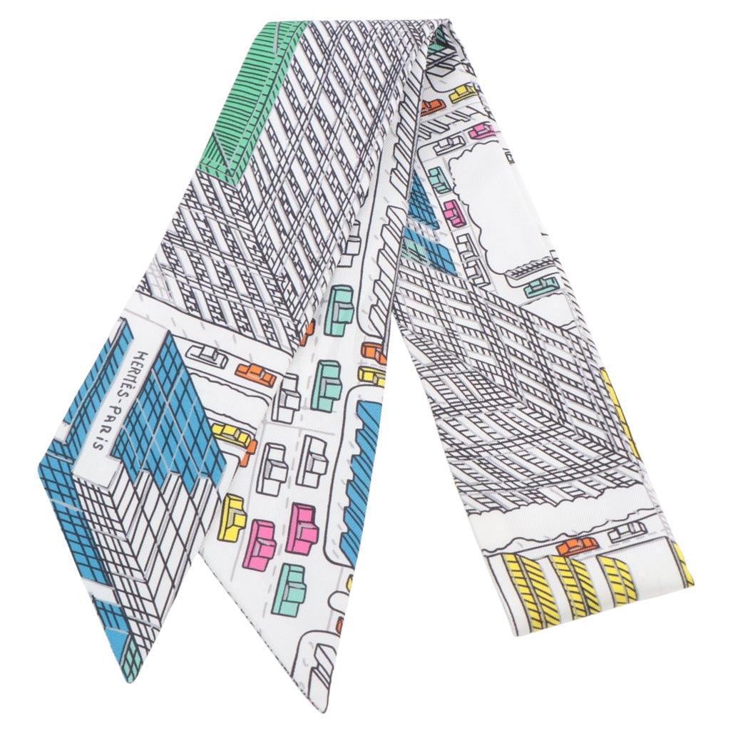 Hermès Twilly Pantin City Silk White For Sale