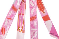 Hermes Twilly Pink Sea Surf and Fun Limited Edition Set of 2  by Filipe Jardim