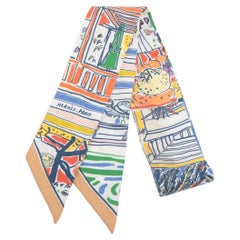 Hermès Twilly Rayures D'ete Silk Multicolor