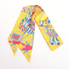 Hermès Twilly Scarf Odyssey Silk Yellow