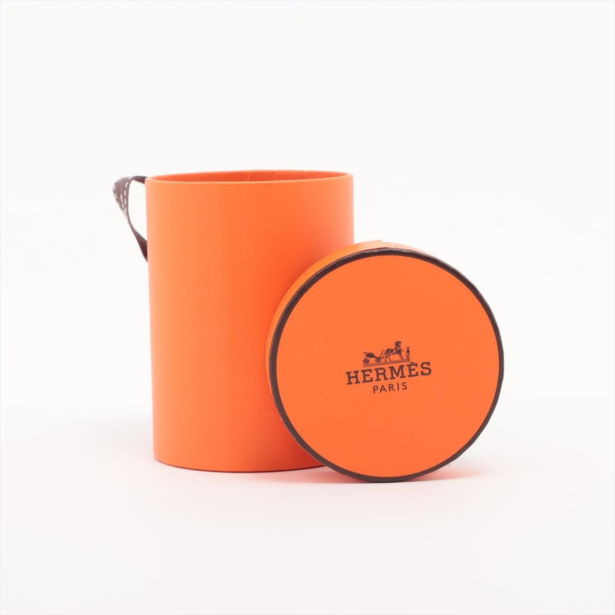 Hermès Twilly Silk Brides de Gala Stripes Orange x White For Sale 1