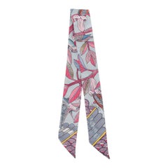 Hermes Twilly Tree Of Song Blue Pale Rose  New