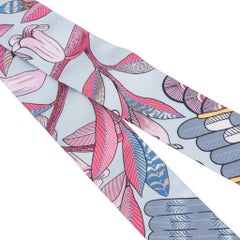 Hermes Twilly Tree Of Song Blue Pale Rose Set of 2 New