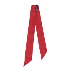 Hermes Twilly Uni Rouge Dolomites Solid Limited Edition Set of 2 New