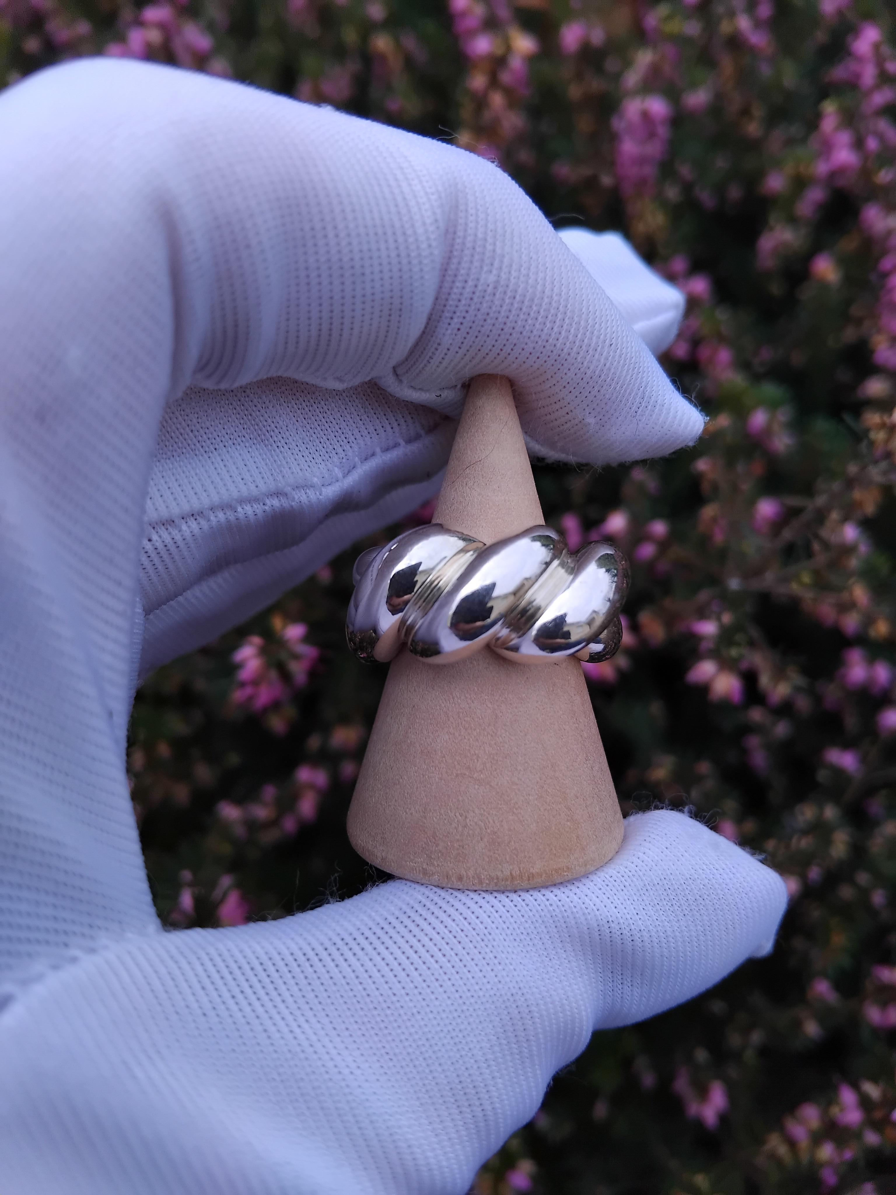 Hermès Twist Torsade Silver Ring For Sale 1