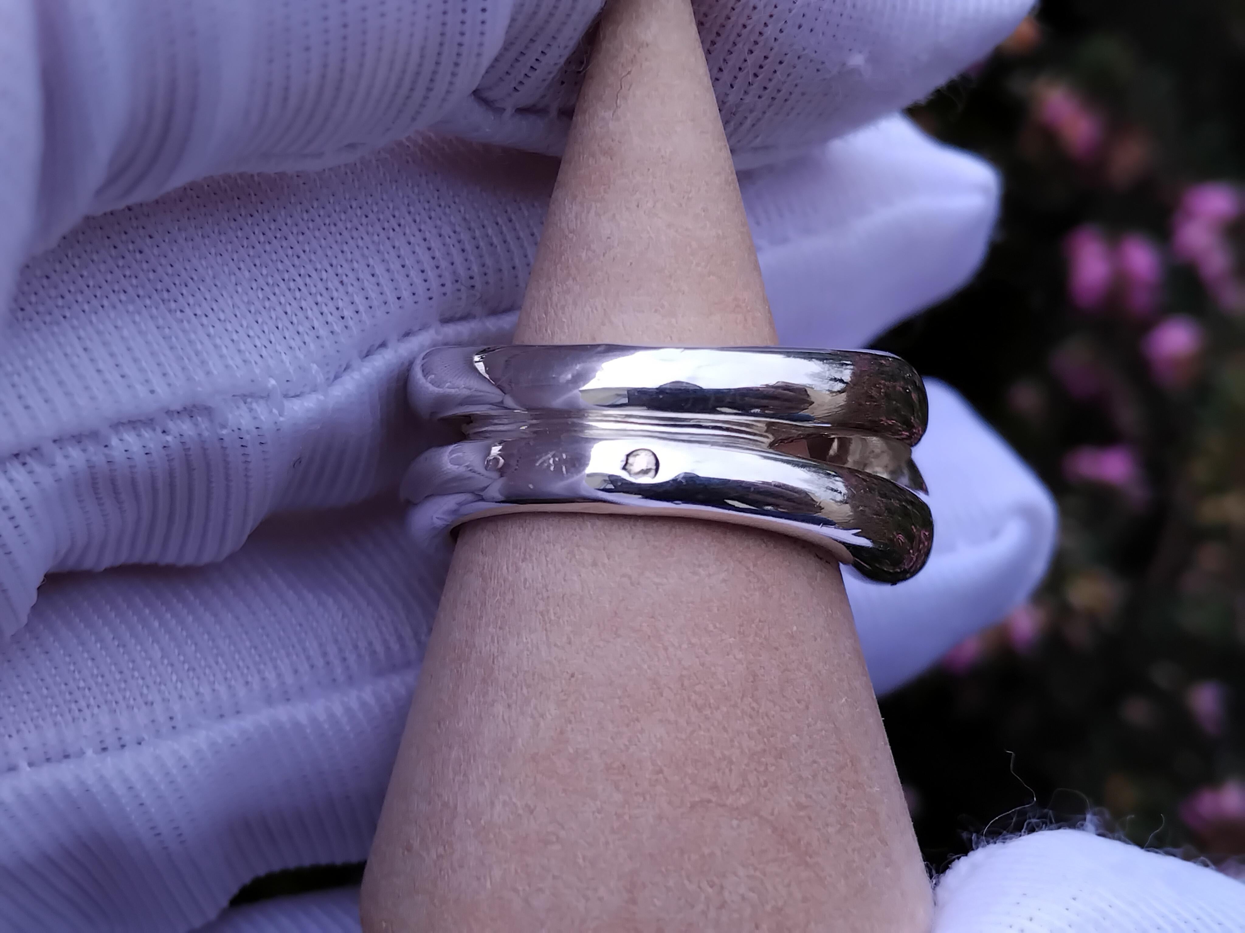 Hermès Twist Torsade Silver Ring For Sale 2
