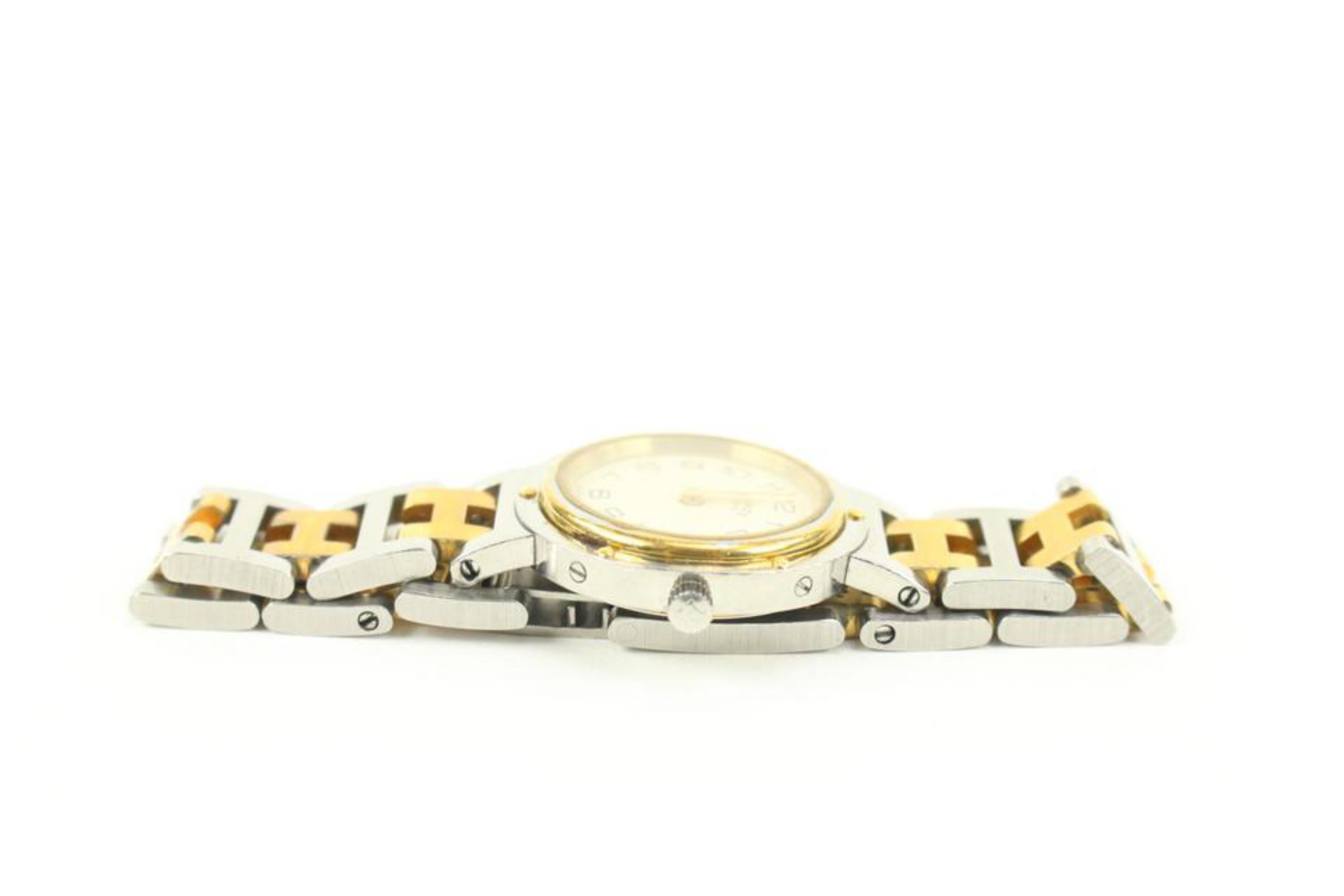 Hermès Two-Tone Clipper Watch Arabic 48h217s 2